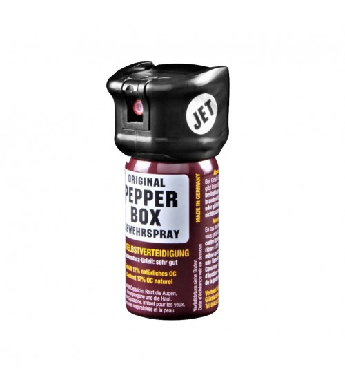 SPRAY AU POIVRE PEPPER-BOX (JET FIN/40 ML) AVEC CLAPET DE SÉCURITÉ