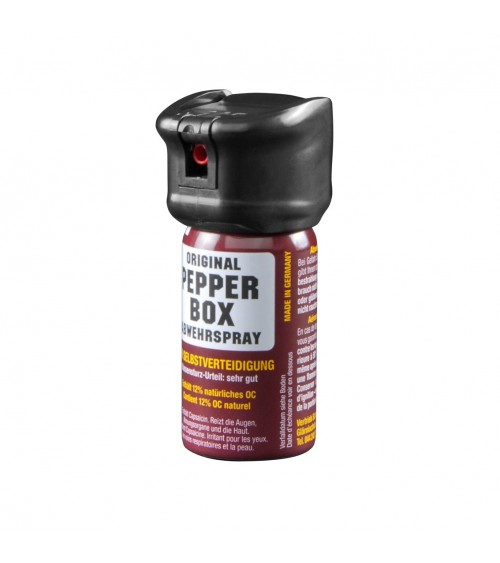 Spray au poivre Pepper-Box (Brouillard/40 ML) avec clapet de sécurité