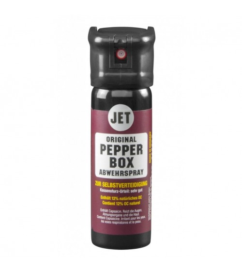 Spray au poivre Pepper-Box (Jet fin/60 ML) avec clapet de sécurité