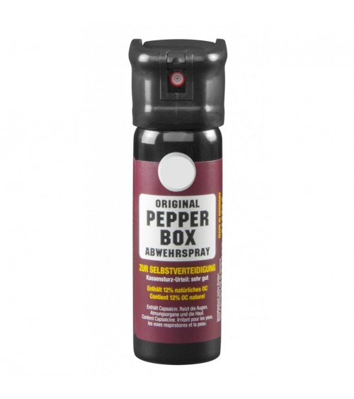 Spray au poivre Pepper-Box (Brouillard/63 ML) avec clapet de sécurité