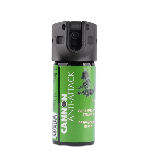 Spray au poivre (Swiss Made) CANNON ANTI-ATTACK (jet/33 ML) avec clapet de s&eacute;curit&eacute;