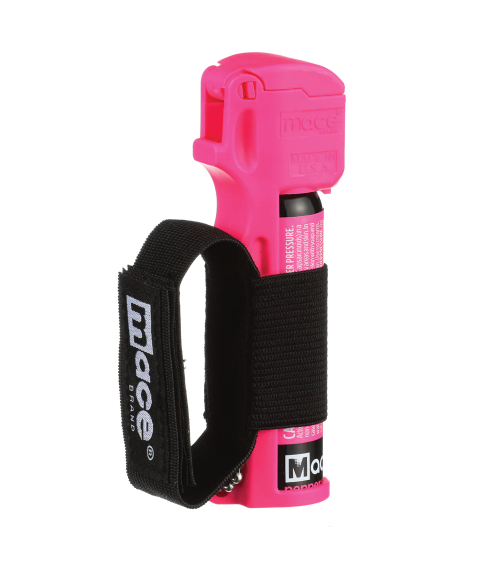 Spray au poivre Mace personnel 18 ml jogging - rose (Jet fin) avec clapet de sécurité